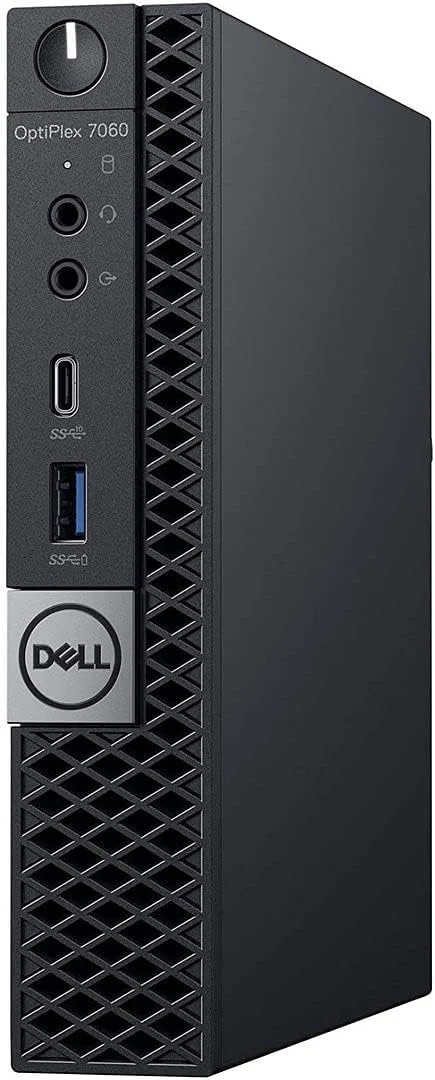 کامپیوتر رومیزی Dell Optiplex 7060 Micro MFF، پردازنده Intel i7-8700T با 6 هسته 2.40 گیگاهرتز، 32 گیگابایت DDR4، حافظه SSD جدید 1 ترابایتی M.2 NVMe، وای فای، بلوتوث، HDMI، کیبورد و ماوس نو، ویندوز 10 پرو (بازسازی شده)