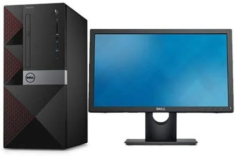 کامپیوتر کوچک دل Vostro 3668 (پردازنده Core i5 نسل هفتم، 4 گیگابایت رم، 1 ترابایت حافظه، DVD RW، DOS، کیبورد و ماوس USB به همراه مانیتور LED دل E1916Hv 18.5 اینچ)