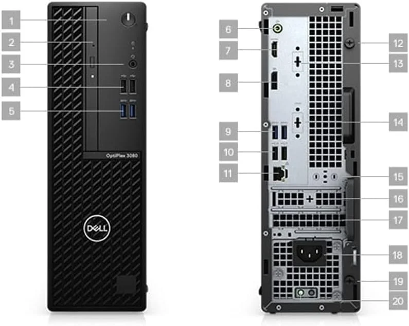 کامپیوتر رومیزی Dell Optiplex 3000 3080 MT Mini Tower (مدل 2020) | پردازنده Core i5 - هارد 1 ترابایتی - رم 8 گیگابایتی | 6 هسته با فرکانس 4.3 گیگاهرتز - ویندوز 10 پرو کامپیوتر رومیزی Dell Optiplex 3000 3080 MT Mini Tower (مدل 2020) | پردازنده Core i5 - هارد 1 ترابایتی - رم 8 گیگابایتی | 6 هسته با فرکانس 4.3 گیگاهرتز - ویندوز 10 پرو