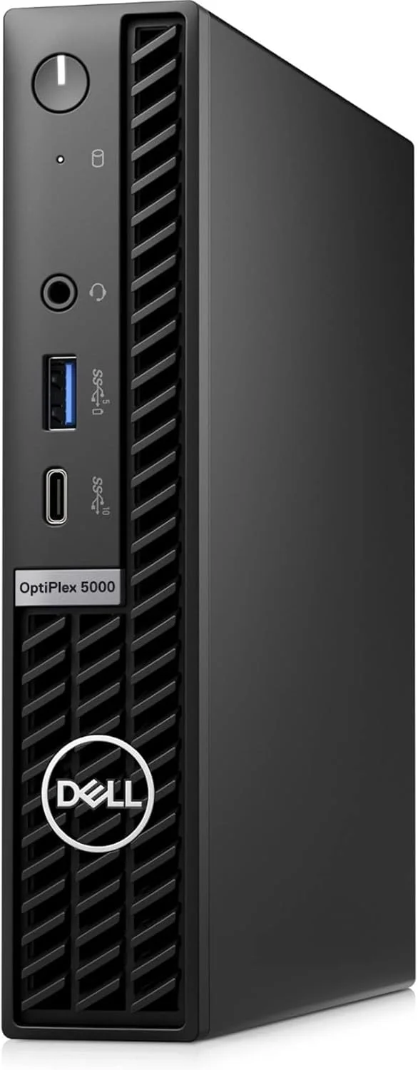 کامپیوتر رومیزی دل OptiPlex 5000 - پردازنده Intel Core i5 نسل 12 i5-12500T شش هسته ای (6 هسته) 2 گیگاهرتز - 16 گیگابایت رم DDR4 SDRAM - 256 گیگابایت M.2 PCI Express NVMe 3.0 x4 SSD - میکرو پی سی - مشکی