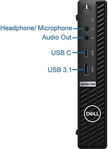 کامپیوتر رومیزی Dell OptiPlex 7080 Micro - پردازنده نسل دهم Intel Core i5-10500 تا 4.5 گیگاهرتز - 16 گیگابایت رم، 256 گیگابایت NVMe SSD، پشتیبانی از مانیتور 4K DisplayPort، HDMI، AX Wi-Fi، بلوتوث - Windows 10 Pro کامپیوتر رومیزی Dell OptiPlex 7080 Micro - پردازنده نسل دهم Intel Core i5-10500 تا 4.5 گیگاهرتز - 16 گیگابایت رم، 256 گیگابایت NVMe SSD، پشتیبانی از مانیتور 4K DisplayPort، HDMI، AX Wi-Fi، بلوتوث - Windows 10 Pro