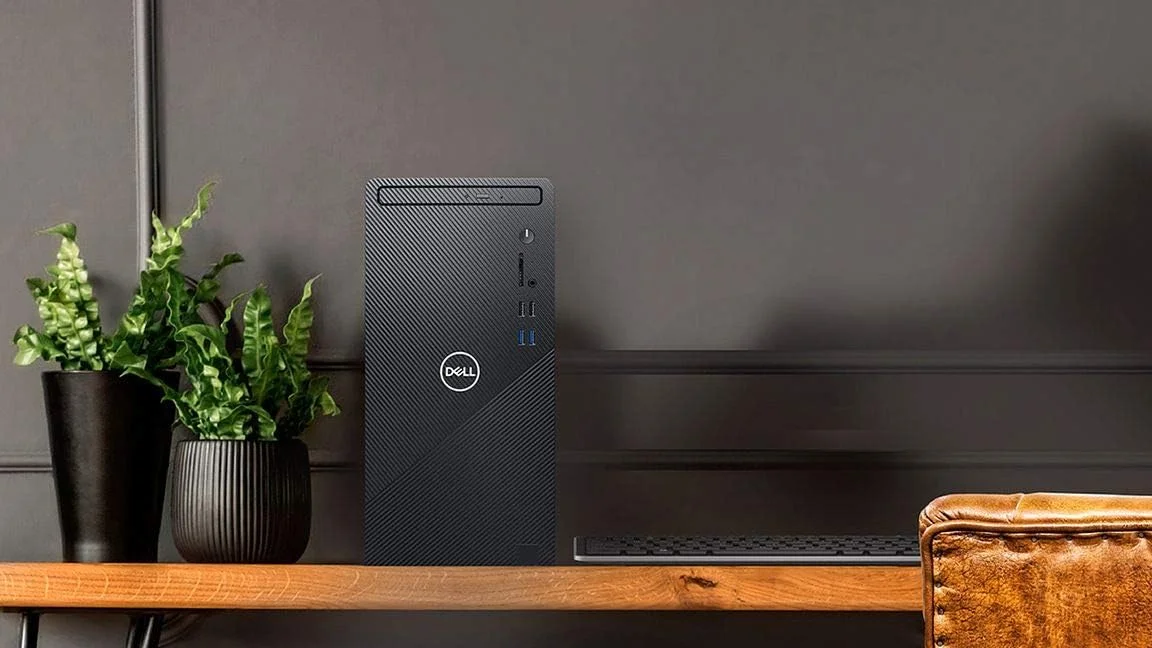 کامپیوتر رومیزی جدید Dell Inspiron 3880 مدل 2021، پردازنده چهارهسته‌ای Intel Core i5-10400 نسل دهم، رم 16 گیگابایتی DDR4، حافظه SSD PCIe 256 گیگابایتی + هارد دیسک 1 ترابایتی، WiFi، VGA، HDMI، بلوتوث، ویندوز 10 هوم، مشکی (آخرین مدل)