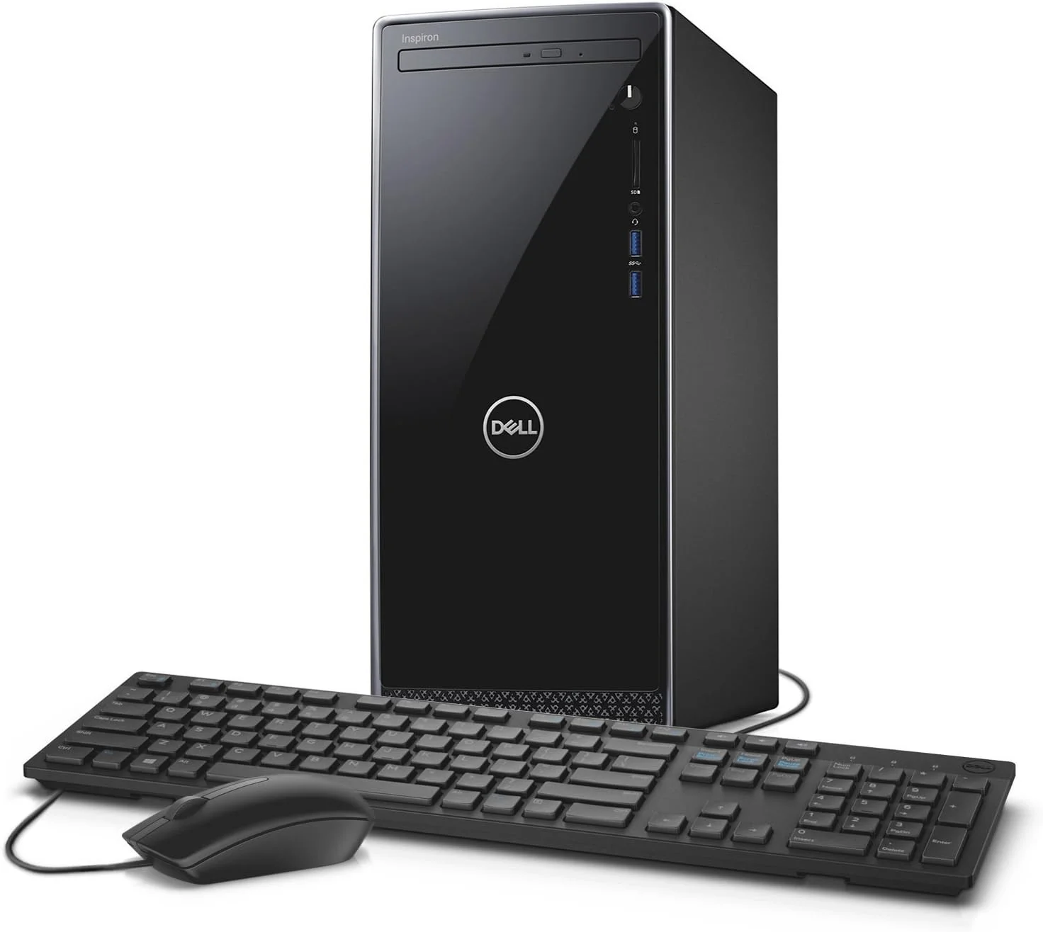 جدیدترین کامپیوتر رومیزی Dell Inspiron Premium 2019: جدیدترین پردازنده نسل نهم Intel Six Core I5 9400، رم 12 گیگابایتی، اس اس دی 128 گیگابایتی + هارد دیسک 1 ترابایتی دوگانه، وای فای، بلوتوث، دی وی دی رایتر، HDMI، VGA، صفحه کلید و ماوس USB، ویندوز 10 هوم، پردازنده Intel