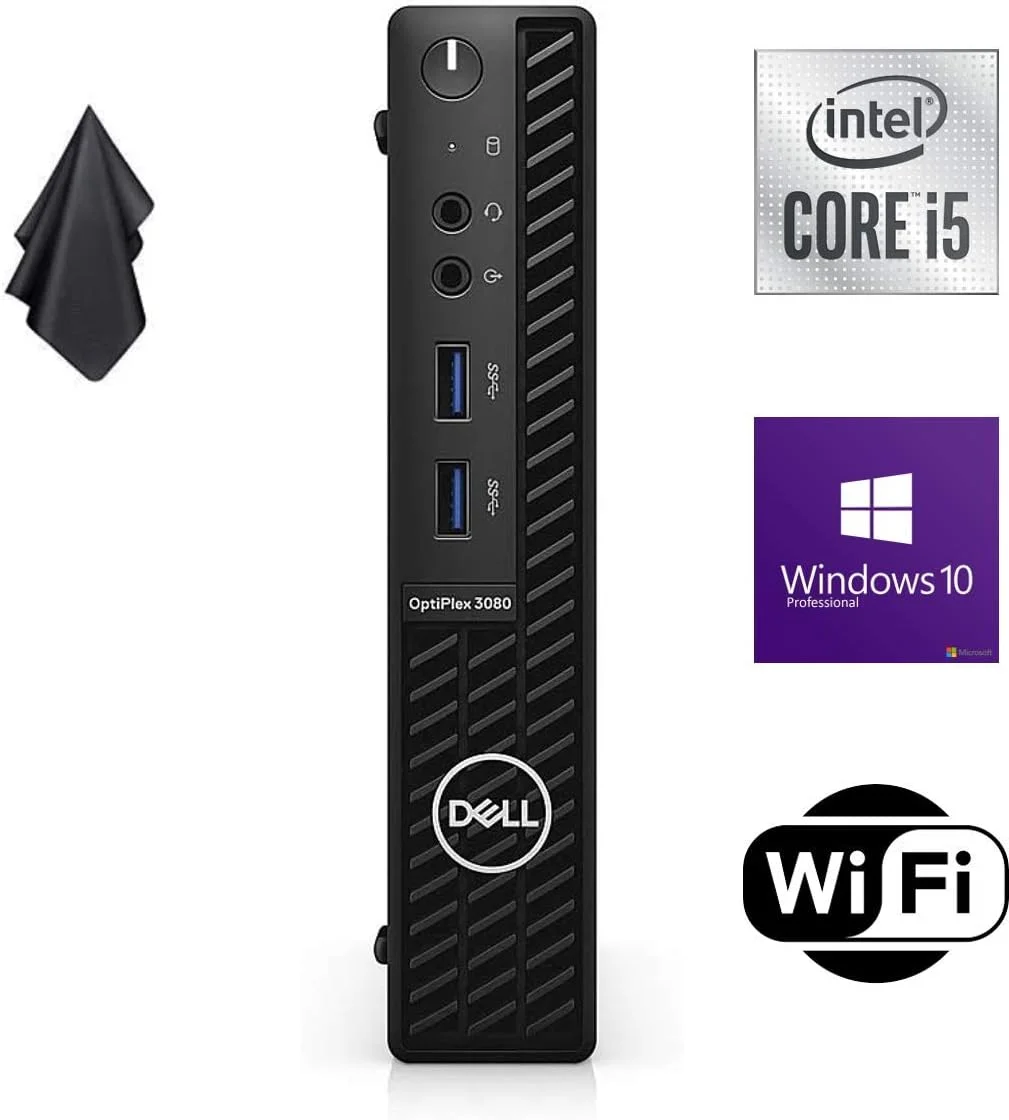 کامپیوتر رومیزی تجاری Dell OptiPlex 3080 Micro Form Factor مدل 2021، پردازنده 6 هسته ای Intel i5-10500T، رم 16 گیگابایتی، SSD 512 گیگابایتی، WiFi، HDMI، DP، بلوتوث، Windows 10 Pro (جدیدترین مدل) کامپیوتر رومیزی تجاری Dell OptiPlex 3080 Micro Form Factor مدل 2021، پردازنده 6 هسته ای Intel i5-10500T، رم 16 گیگابایتی، SSD 512 گیگابایتی، WiFi، HDMI، DP، بلوتوث، Windows 10 Pro (جدیدترین مدل)