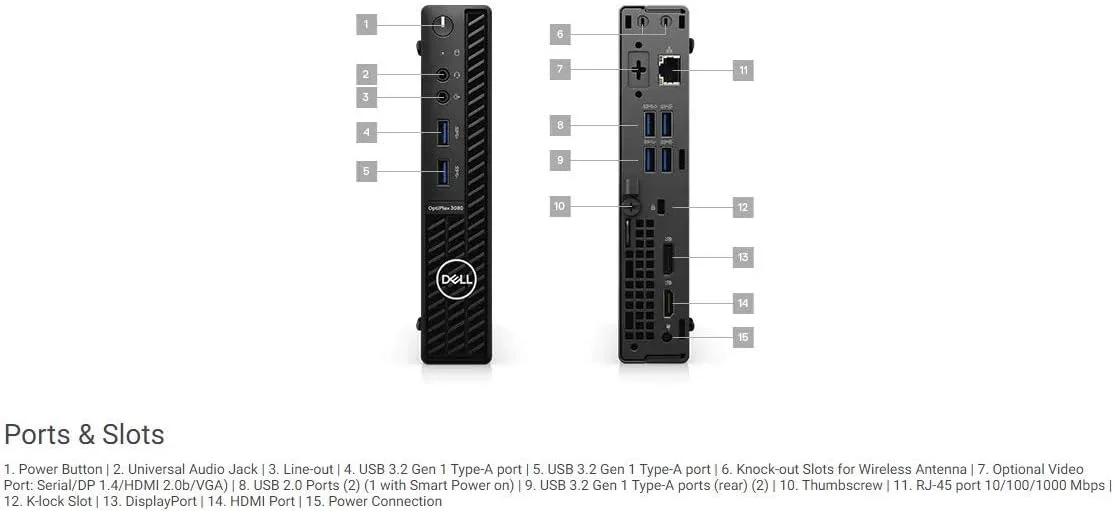 کامپیوتر رومیزی تجاری Dell OptiPlex 3080 MFF مدل 2021، پردازنده Intel Core i5-10500T، رم 16 گیگابایت DDR4، حافظه SSD 512 گیگابایت + هارد دیسک 1 ترابایت، WiFi، HDMI، بلوتوث، کیبورد و ماوس سیمی، ویندوز 10 پرو کامپیوتر رومیزی تجاری Dell OptiPlex 3080 MFF مدل 2021، پردازنده Intel Core i5-10500T، رم 16 گیگابایت DDR4، حافظه SSD 512 گیگابایت + هارد دیسک 1 ترابایت، WiFi، HDMI، بلوتوث، کیبورد و ماوس سیمی، ویندوز 10 پرو