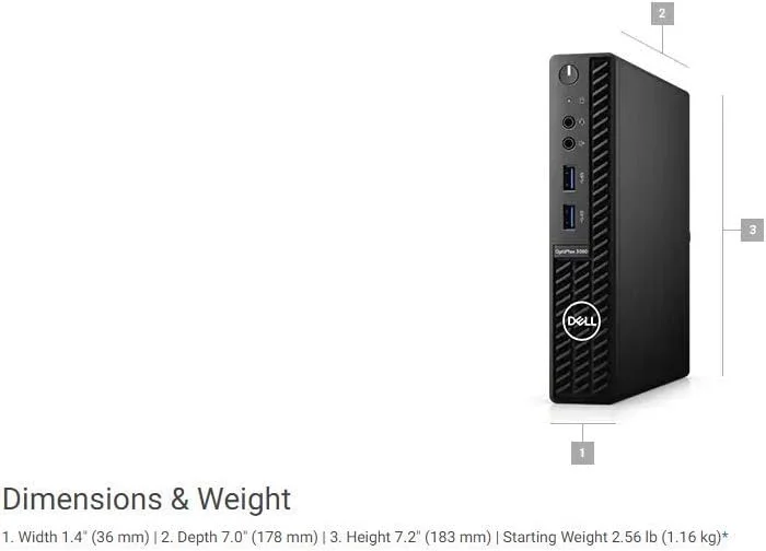 کامپیوتر رومیزی تجاری Dell OptiPlex 3080 MFF مدل 2021، پردازنده Intel Core i5-10500T، رم 16 گیگابایت DDR4، حافظه SSD 512 گیگابایت + هارد دیسک 1 ترابایت، WiFi، HDMI، بلوتوث، کیبورد و ماوس سیمی، ویندوز 10 پرو کامپیوتر رومیزی تجاری Dell OptiPlex 3080 MFF مدل 2021، پردازنده Intel Core i5-10500T، رم 16 گیگابایت DDR4، حافظه SSD 512 گیگابایت + هارد دیسک 1 ترابایت، WiFi، HDMI، بلوتوث، کیبورد و ماوس سیمی، ویندوز 10 پرو