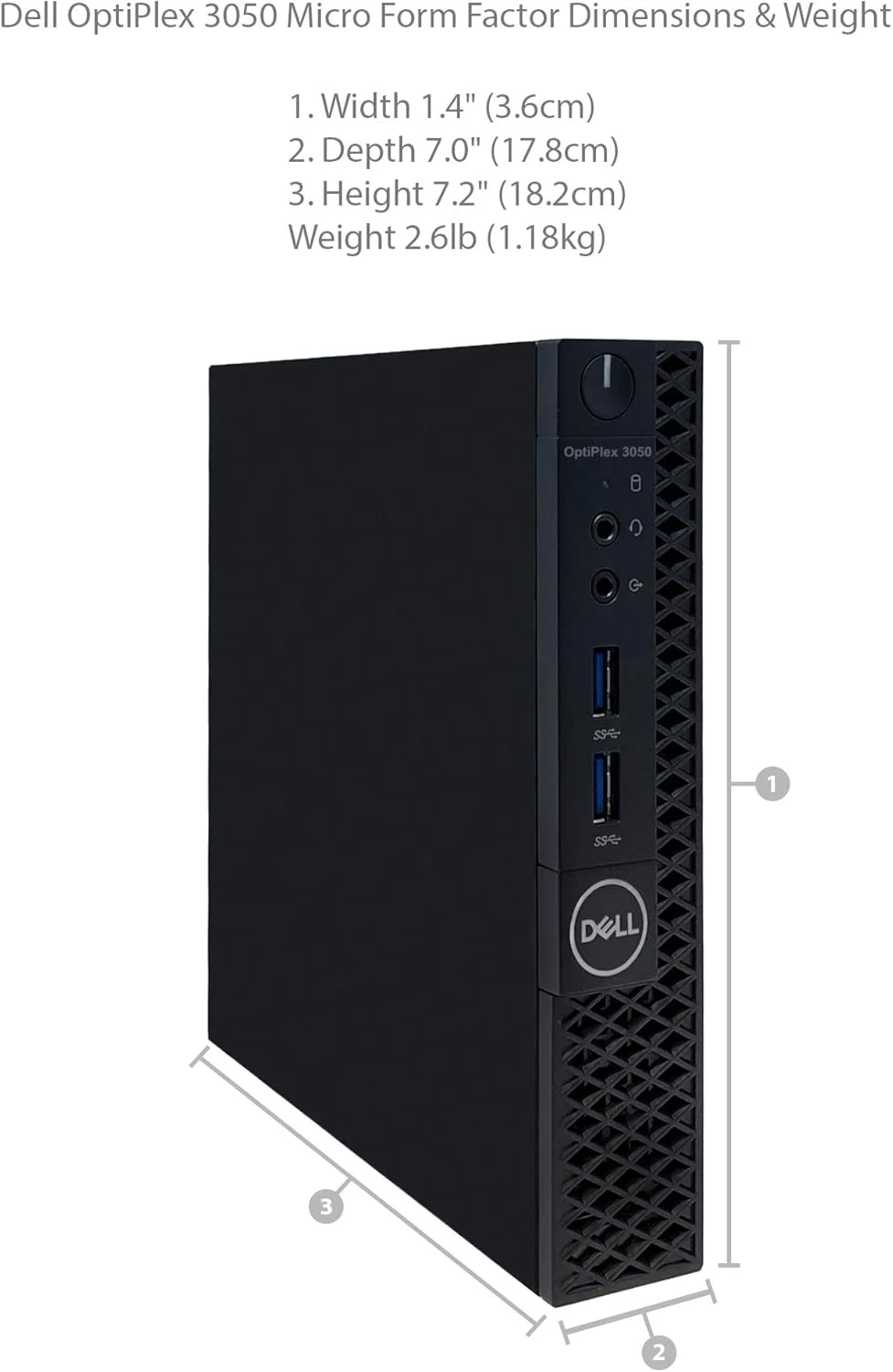کامپیوتر رومیزی Dell Optiplex 3050 MFF با فرم فاکتور Micro - پردازنده نسل هفتم Intel Core i7-7700T چهار هسته ای تا 3.80 گیگاهرتز، 8 گیگابایت حافظه رم، 256 گیگابایت حافظه SSD، کارت گرافیک Intel HD 630، ویندوز 10 پرو کامپیوتر رومیزی Dell Optiplex 3050 MFF با فرم فاکتور Micro - پردازنده نسل هفتم Intel Core i7-7700T چهار هسته ای تا 3.80 گیگاهرتز، 8 گیگابایت حافظه رم، 256 گیگابایت حافظه SSD، کارت گرافیک Intel HD 630، ویندوز 10 پرو