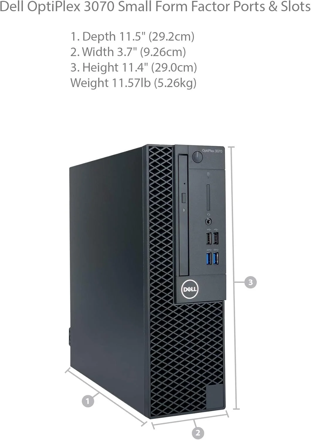 کامپیوتر رومیزی Dell OptiPlex 3070 SFF با فرم کوچک - پردازنده 8 هسته ای نسل نهم Intel Core i7-9700 تا 4.70 گیگاهرتز، 32 گیگابایت حافظه DDR4، 1 ترابایت SSD، گرافیک Intel UHD 630، دی وی دی رایتر، ویندوز 10 پرو (بازسازی شده) کامپیوتر رومیزی Dell OptiPlex 3070 SFF با فرم کوچک - پردازنده 8 هسته ای نسل نهم Intel Core i7-9700 تا 4.70 گیگاهرتز، 32 گیگابایت حافظه DDR4، 1 ترابایت SSD، گرافیک Intel UHD 630، دی وی دی رایتر، ویندوز 10 پرو (بازسازی شده)