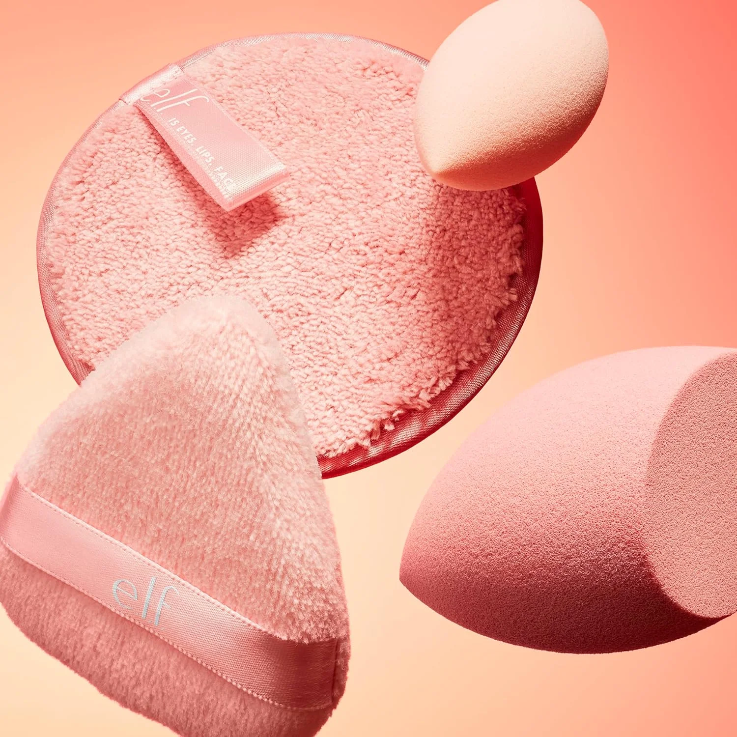 مجموعه اسفنجی چهار تکه e.l.f. Sponge On, Sponge Off برای استفاده، ترکیب و پاک کردن بی نقص آرایش صورت، وگان و بدون تست حیوانی مجموعه اسفنجی چهار تکه e.l.f. Sponge On, Sponge Off برای استفاده، ترکیب و پاک کردن بی نقص آرایش صورت، وگان و بدون تست حیوانی