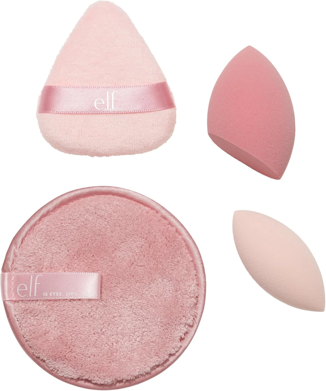 مجموعه اسفنجی چهار تکه e.l.f. Sponge On, Sponge Off برای استفاده، ترکیب و پاک کردن بی نقص آرایش صورت، وگان و بدون تست حیوانی مجموعه اسفنجی چهار تکه e.l.f. Sponge On, Sponge Off برای استفاده، ترکیب و پاک کردن بی نقص آرایش صورت، وگان و بدون تست حیوانی