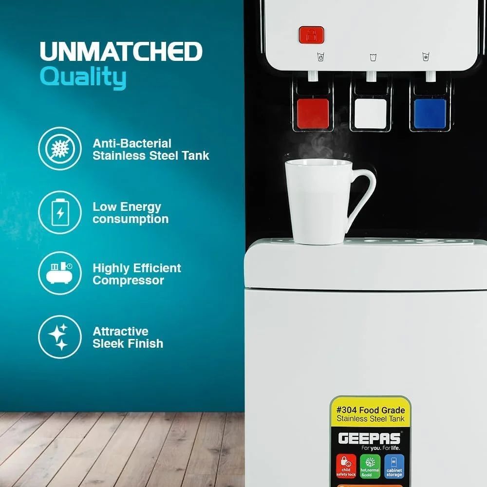 آبسردکن و گرم کن Geepas مدل Gwd17019، سفید آبسردکن و گرم کن Geepas مدل Gwd17019، سفید