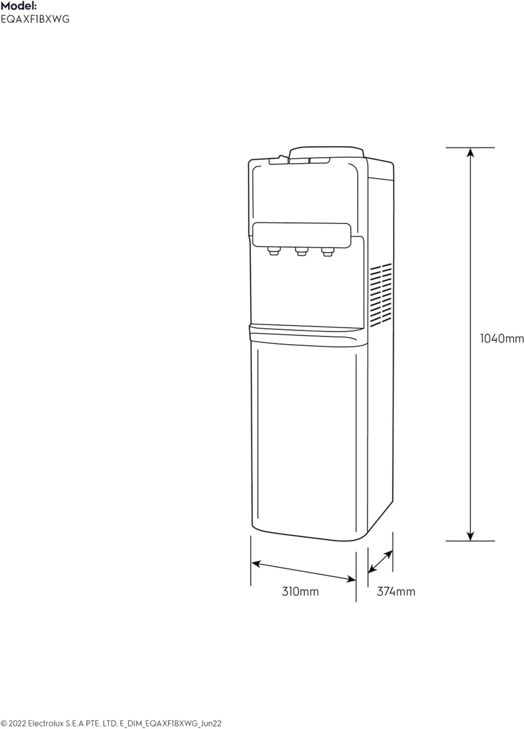 آبسردکن و آبگرمکن ایستاده الکترولوکس با بارگیری از پایین، 3 خروجی آب، آب گرم، سرد و دمای محیط، دارای قفل ایمنی کودک، نشانگر LED، مناسب برای خانه و محل کار، EDBMFDXWG، سفید آبسردکن و آبگرمکن ایستاده الکترولوکس با بارگیری از پایین، 3 خروجی آب، آب گرم، سرد و دمای محیط، دارای قفل ایمنی کودک، نشانگر LED، مناسب برای خانه و محل کار، EDBMFDXWG، سفید