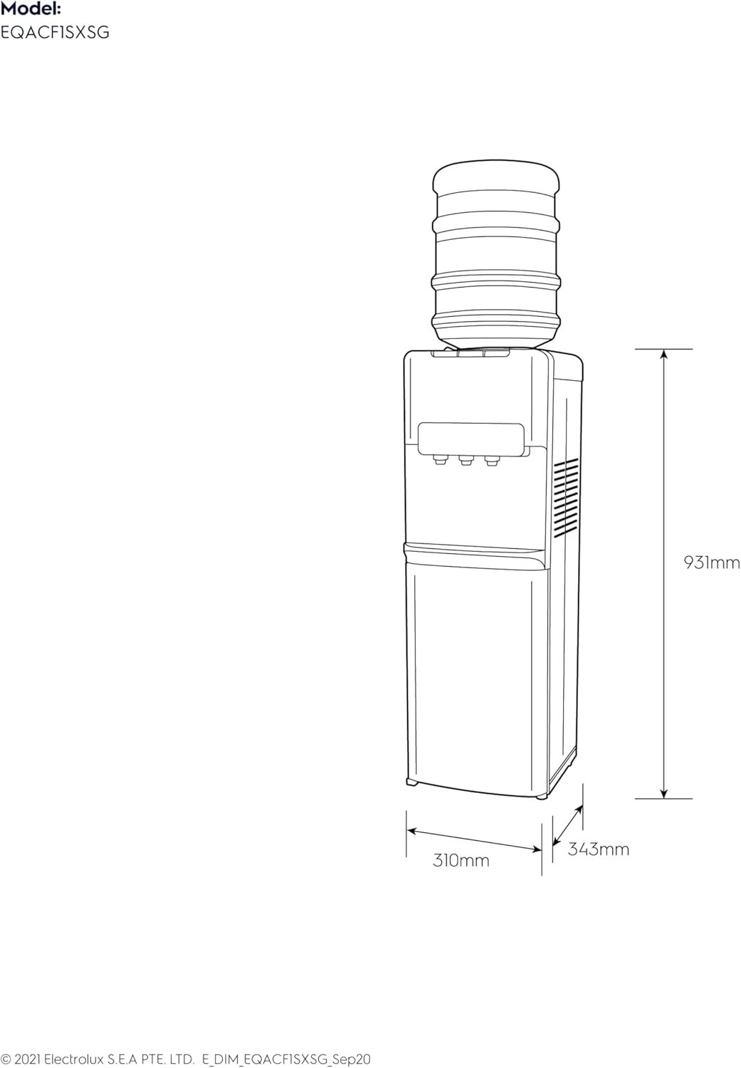 آبسردکن الکترولوکس، بارگیری از بالا، 3 شیر مجهز به آب گرم، سرد و دمای محیط، ایستاده، نشانگر LED، قفل ایمنی کودک برای شیر آب، مناسب برای خانه و محل کار، نقره ای-EQACF1SXSG آبسردکن الکترولوکس، بارگیری از بالا، 3 شیر مجهز به آب گرم، سرد و دمای محیط، ایستاده، نشانگر LED، قفل ایمنی کودک برای شیر آب، مناسب برای خانه و محل کار، نقره ای-EQACF1SXSG