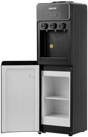 آبسردکن ایستاده جیپاس مدل GWD17038 با کابینت - عملکرد آب سرد، گرم و ولرم، دارای 3 شیر خروجی قابل تنظیم، مناسب برای خانه، مدرسه، اداره و غیره - مشکی