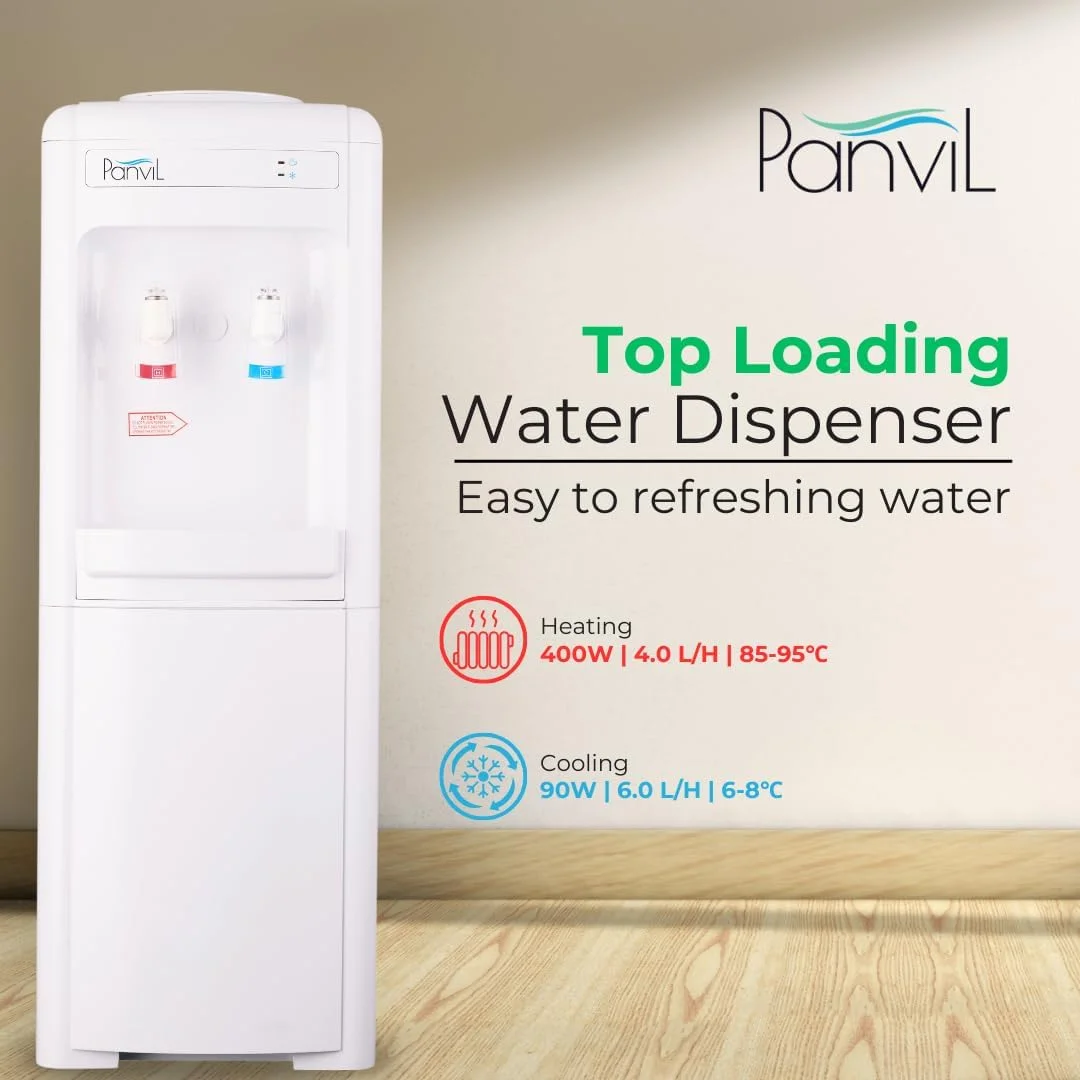 آبسردکن و گرم کن ایستاده - دارای کمپرسور خنک کننده، مخزن استیل ضد زنگ، دو شیر، کم مصرف، 220-240 ولت، قفل ایمنی کودک، توان 2.5 کیلو ولت، ایده آل برای استفاده در خانه و محل کار