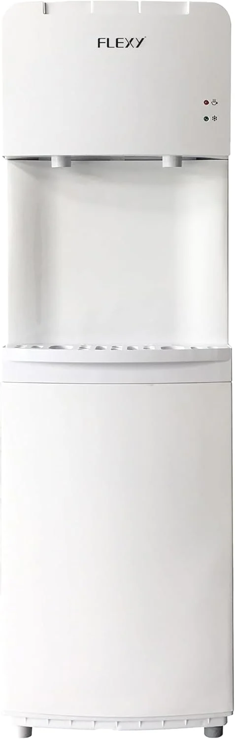 آبسردکن ایستاده فلکسی، آب گرم و سرد، مخزن فشاری، استیل ضد زنگ، خنک کننده کمپرسور، کنترل اتوماتیک دما (سفید)