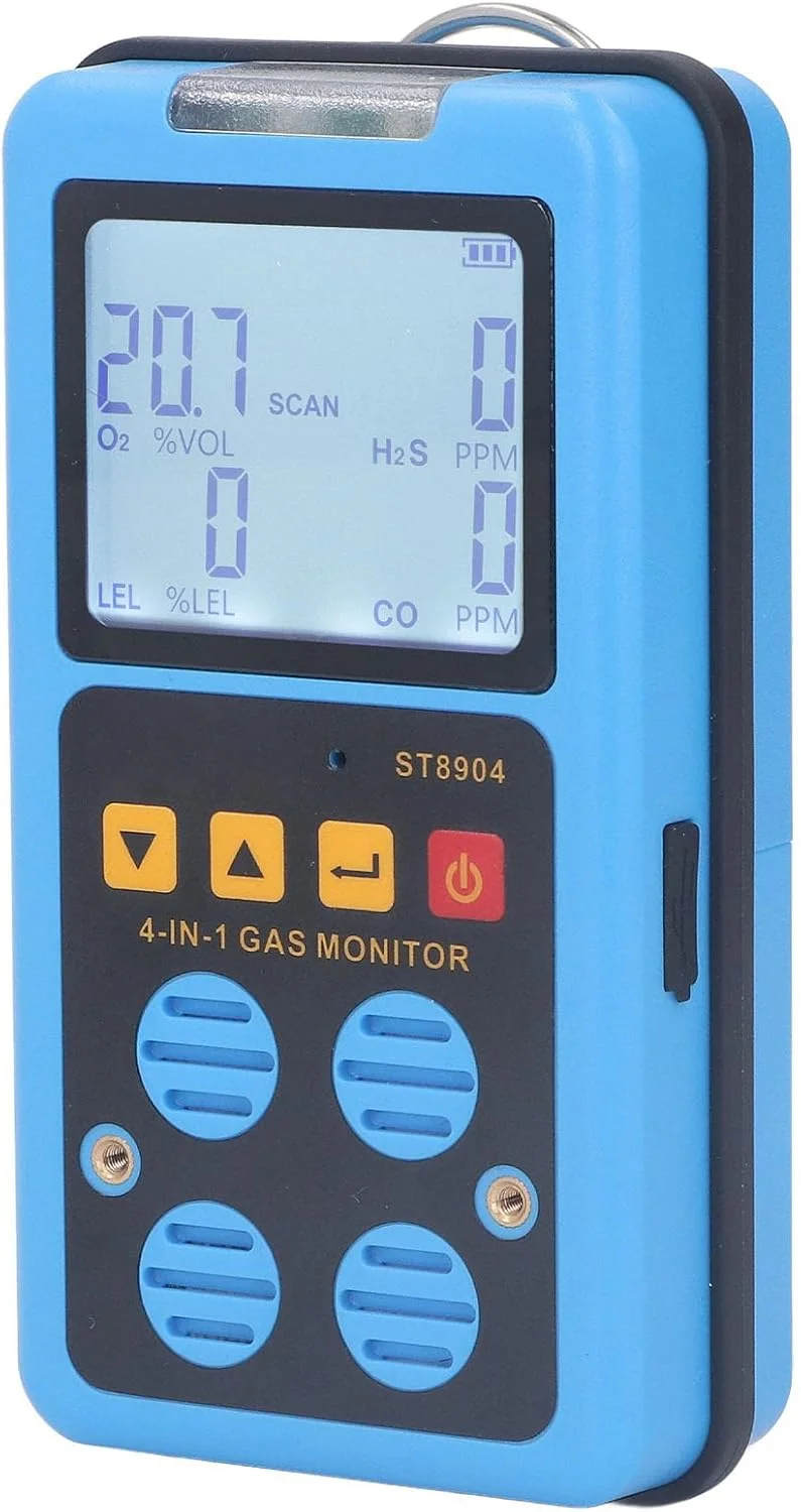 تستر گاز Fafeicy، مانیتور گاز 4 در 1 با نور پس زمینه و زمان پاسخ کوتاه تستر گاز Fafeicy، مانیتور گاز 4 در 1 با نور پس زمینه و زمان پاسخ کوتاه