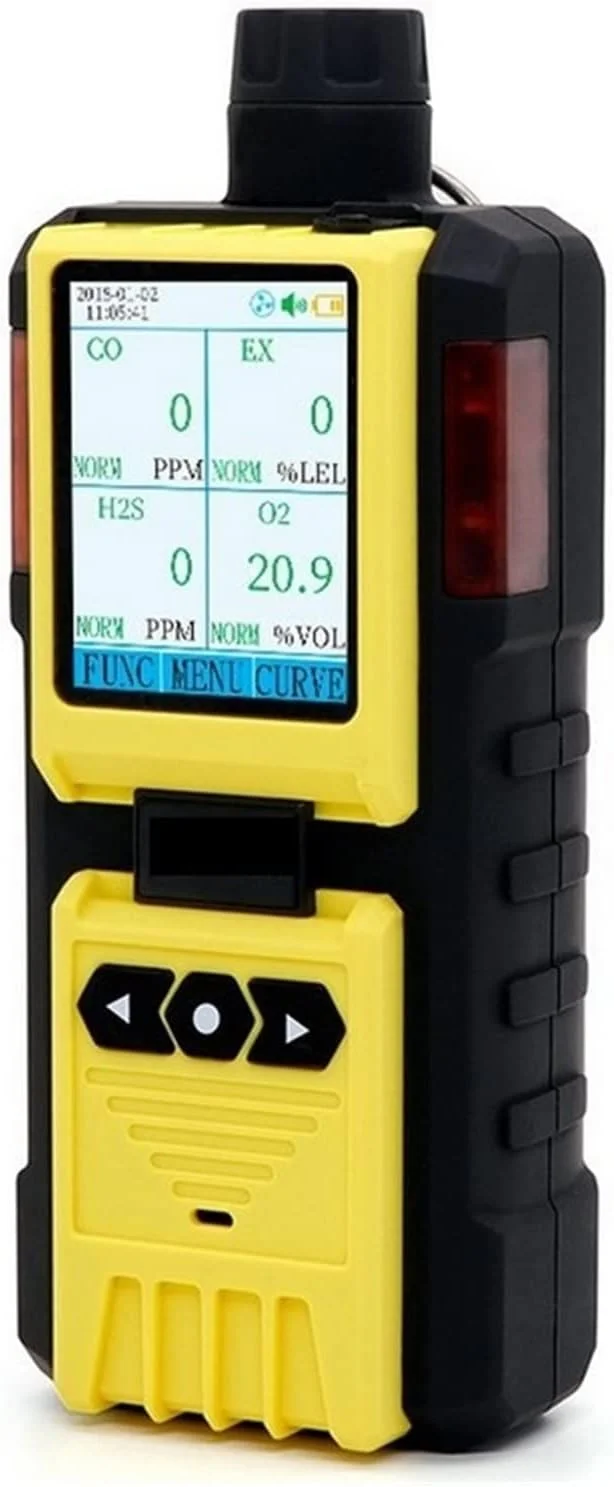 دستگاه سنجش کیفیت هوا PSVTAS مدل K-600 قابل حمل 4 در 1، آشکارساز گاز چندگانه دستی برای گازهای EX، اکسیژن، هیدروژن سولفید، مونوکسید کربن و گازهای قابل اشتعال