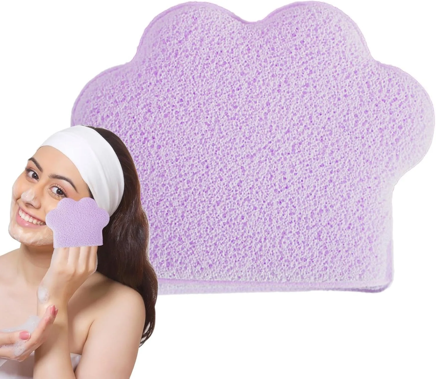 پد شستشوی صورت طرح پنجه گربه ای، پد پاک کننده صورت اسکراب دستکشی برای آلودگی و چربی