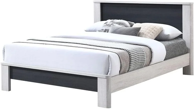 تخت خواب دو نفره کینگ کروین دانوب هوم سایز 180X200 | طراحی مدرن و مستحکم، مبلمان قاب تخت خواب چوبی | تخت خواب راحت و بی صدا (تشک شامل نمی شود) | ساخت مالزی، ابعاد L209xW194.4xH103cm - بلوطی خاکستری/مشکی تخت خواب دو نفره کینگ کروین دانوب هوم سایز 180X200 | طراحی مدرن و مستحکم، مبلمان قاب تخت خواب چوبی | تخت خواب راحت و بی صدا (تشک شامل نمی شود) | ساخت مالزی، ابعاد L209xW194.4xH103cm - بلوطی خاکستری/مشکی