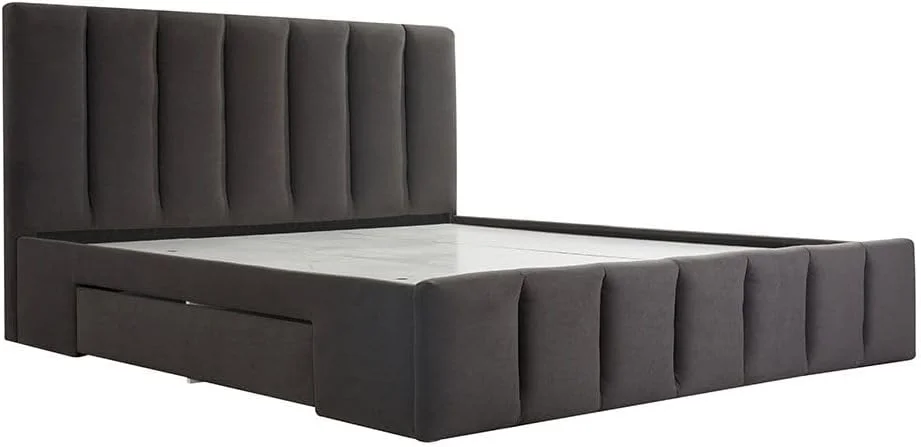 تخت خواب دو نفره کینگ دانوب هوم ویستا 180X200 به همراه 4 کشو | طراحی مدرن و مستحکم، مبلمان قاب تخت خواب چوبی | تخت خواب های آرام و راحت L 220 x W 191 x H 111 سانتی متر - مشکی تخت خواب دو نفره کینگ دانوب هوم ویستا 180X200 به همراه 4 کشو | طراحی مدرن و مستحکم، مبلمان قاب تخت خواب چوبی | تخت خواب های آرام و راحت L 220 x W 191 x H 111 سانتی متر - مشکی