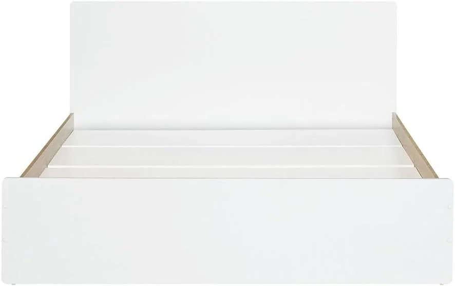 تخت خواب دو نفره دانوب هوم Kinder سایز 160x200 | طراحی مدرن، قاب تخت خواب چوبی | تخت خواب راحت (تشک شامل نمی شود) ساخت مالزی، ابعاد L205xW166xH90cm - سفید و بلوط سونوما تخت خواب دو نفره دانوب هوم Kinder سایز 160x200 | طراحی مدرن، قاب تخت خواب چوبی | تخت خواب راحت (تشک شامل نمی شود) ساخت مالزی، ابعاد L205xW166xH90cm - سفید و بلوط سونوما