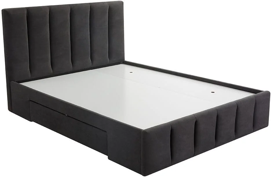 تخت خواب دو نفره ویستا دانوب هوم سایز کوئین 150X200 با 4 کشو | طراحی مدرن و مستحکم، مبلمان قاب تخت خواب چوبی | تخت خواب های آرام و راحت L 220 x W 161 x H 111 سانتی متر - مشکی تخت خواب دو نفره ویستا دانوب هوم سایز کوئین 150X200 با 4 کشو | طراحی مدرن و مستحکم، مبلمان قاب تخت خواب چوبی | تخت خواب های آرام و راحت L 220 x W 161 x H 111 سانتی متر - مشکی