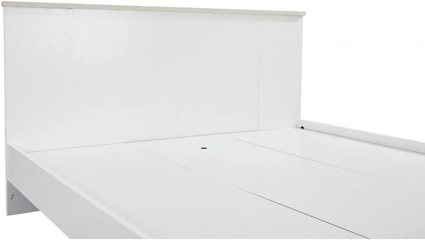 تخت خواب دو نفره کینگ توماس Danube Home (۱۸۰x۲۰۰ سانتی متر) | طراحی مدرن، قوی و مستحکم، مبلمان تخت خواب دو نفره چوبی | قاب تخت خواب آرام و راحت به ابعاد L۲۰۹xW۱۸۹xH۱۰۵.۶ سانتی متر - سفید/بلوط روشن - همراه با ۲ تخت خواب دو نفره کینگ توماس Danube Home (۱۸۰x۲۰۰ سانتی متر) | طراحی مدرن، قوی و مستحکم، مبلمان تخت خواب دو نفره چوبی | قاب تخت خواب آرام و راحت به ابعاد L۲۰۹xW۱۸۹xH۱۰۵.۶ سانتی متر - سفید/بلوط روشن - همراه با ۲