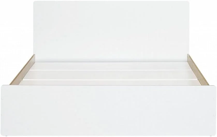 تخت خواب دو نفره دانوب هوم Kinder سایز 160x200 | طراحی مدرن، قاب تخت خواب چوبی | تخت خواب راحت (تشک شامل نمی شود) ساخت مالزی، ابعاد L205xW166xH90cm - سفید و بلوط سونوما تخت خواب دو نفره دانوب هوم Kinder سایز 160x200 | طراحی مدرن، قاب تخت خواب چوبی | تخت خواب راحت (تشک شامل نمی شود) ساخت مالزی، ابعاد L205xW166xH90cm - سفید و بلوط سونوما