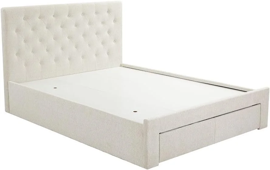 تخت خواب دو نفره دانوب هوم مدل Bacia سایز کوئین 150X200 با 2 کشو در قسمت جلویی | طراحی مدرن و مقاوم، مبلمان قاب تخت خواب چوبی | تخت خواب های آرام و راحت، ابعاد: طول 218 x عرض 162 x ارتفاع 111 سانتی متر - بژ تخت خواب دو نفره دانوب هوم مدل Bacia سایز کوئین 150X200 با 2 کشو در قسمت جلویی | طراحی مدرن و مقاوم، مبلمان قاب تخت خواب چوبی | تخت خواب های آرام و راحت، ابعاد: طول 218 x عرض 162 x ارتفاع 111 سانتی متر - بژ