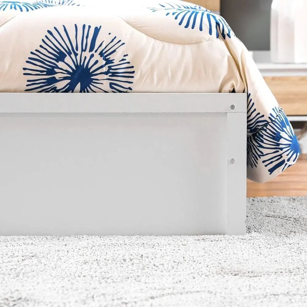 تخت خواب دو نفره دانوب هوم مدل Aurora | سایز Queen (۱۵۰x۲۰۰ سانتی متر) | طراحی مدرن و مستحکم، مبلمان تخت خواب دو نفره چوبی | تخت خواب راحت - سفید/بلوط طبیعی تخت خواب دو نفره دانوب هوم مدل Aurora | سایز Queen (۱۵۰x۲۰۰ سانتی متر) | طراحی مدرن و مستحکم، مبلمان تخت خواب دو نفره چوبی | تخت خواب راحت - سفید/بلوط طبیعی