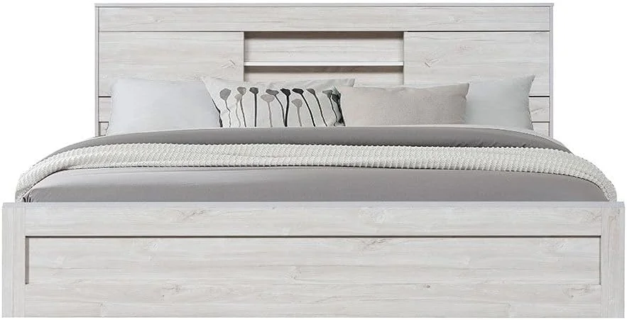 تخت خواب دو نفره کینگ دانوب هوم مدل Tisley با ابعاد 180X200 به همراه فضای ذخیره سازی زیر تخت | طراحی مدرن و مقاوم، مبلمان قاب تخت خواب چوبی | تخت خواب های آرام و راحت با ابعاد 216.4x188.5x100 سانتی متر - رنگ بلوط روشن / سنگ مرمر مصنوعی سفید تخت خواب دو نفره کینگ دانوب هوم مدل Tisley با ابعاد 180X200 به همراه فضای ذخیره سازی زیر تخت | طراحی مدرن و مقاوم، مبلمان قاب تخت خواب چوبی | تخت خواب های آرام و راحت با ابعاد 216.4x188.5x100 سانتی متر - رنگ بلوط روشن / سنگ مرمر مصنوعی سفید