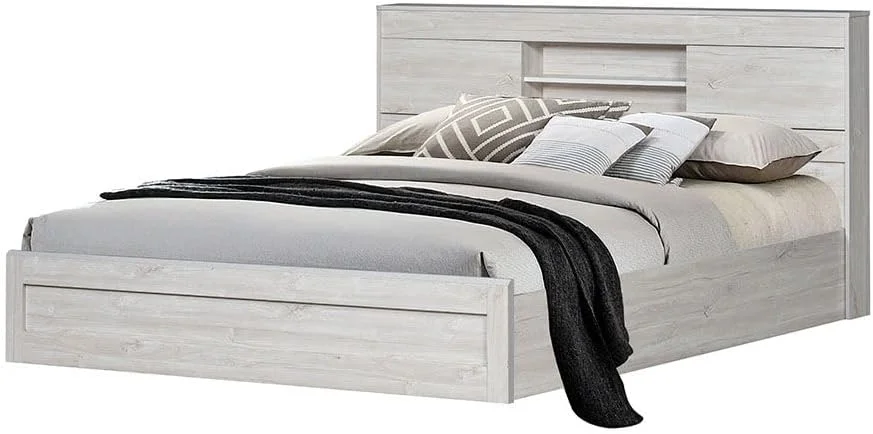 تخت خواب دو نفره کینگ دانوب هوم مدل Tisley با ابعاد 180X200 به همراه فضای ذخیره سازی زیر تخت | طراحی مدرن و مقاوم، مبلمان قاب تخت خواب چوبی | تخت خواب های آرام و راحت با ابعاد 216.4x188.5x100 سانتی متر - رنگ بلوط روشن / سنگ مرمر مصنوعی سفید تخت خواب دو نفره کینگ دانوب هوم مدل Tisley با ابعاد 180X200 به همراه فضای ذخیره سازی زیر تخت | طراحی مدرن و مقاوم، مبلمان قاب تخت خواب چوبی | تخت خواب های آرام و راحت با ابعاد 216.4x188.5x100 سانتی متر - رنگ بلوط روشن / سنگ مرمر مصنوعی سفید