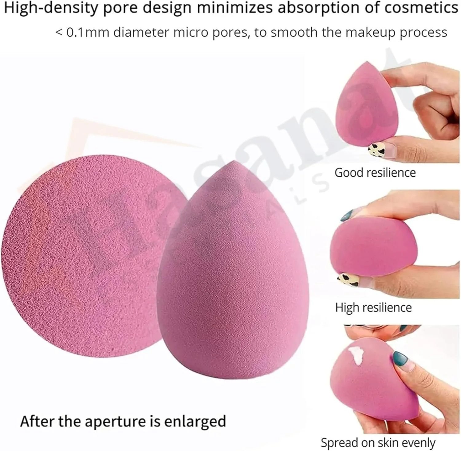 اسفنج آرایشی تخم مرغی حسنات Essentials، مجموعه 4 عددی اسفنج آرایشی، بیوتی بلندر، اسفنج آرایشی، بلندر آرایشی مناسب برای کانسیلر، کرم پودر مایع، رژگونه و پودر فیکس، صورتی اسفنج آرایشی تخم مرغی حسنات Essentials، مجموعه 4 عددی اسفنج آرایشی، بیوتی بلندر، اسفنج آرایشی، بلندر آرایشی مناسب برای کانسیلر، کرم پودر مایع، رژگونه و پودر فیکس، صورتی
