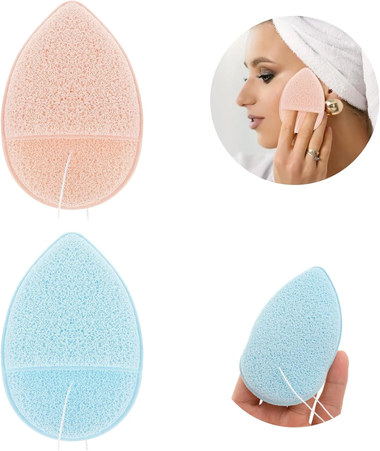 اسکرابر لایه بردار صورت GTVGJH، پدهای اسفنجی صورت برای شستشوی صورت، پدهای لایه بردار پاک کننده آرایش قابل استفاده مجدد اسکرابر لایه بردار صورت GTVGJH، پدهای اسفنجی صورت برای شستشوی صورت، پدهای لایه بردار پاک کننده آرایش قابل استفاده مجدد