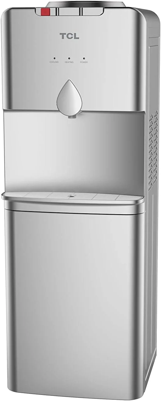 آبسردکن تی سی ال، بارگیری از بالا، آب گرم، سرد و دمای معمولی، نقره ای، بهترین برای خانه، آشپزخانه، آبدارخانه اداری، قفل ایمنی کودک، اندازه جمع و جور - TY-LWYR19S