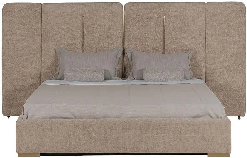 تخت خواب کینگ تودوزی شده 180x200 Danube Home Braxton با فضای ذخیره سازی هیدرولیک و تاج تاشو | مبلمان قاب تخت خواب دو نفره چوبی با طراحی مدرن | تخت خواب راحت (تشک شامل نمی شود) - قهوه ای/برنجی تخت خواب کینگ تودوزی شده 180x200 Danube Home Braxton با فضای ذخیره سازی هیدرولیک و تاج تاشو | مبلمان قاب تخت خواب دو نفره چوبی با طراحی مدرن | تخت خواب راحت (تشک شامل نمی شود) - قهوه ای/برنجی