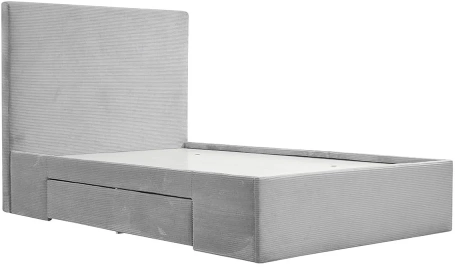 تخت خواب یک نفره نوجوان دانوب هوم مدل Wesley با ابعاد 120X200 به همراه کشو | طراحی مدرن و مستحکم، مبلمان تخت خواب یک نفره چوبی | تخت خواب های آرام و راحت، ابعاد: طول 218 x عرض 130 x ارتفاع 121 سانتی متر - خاکستری تیره