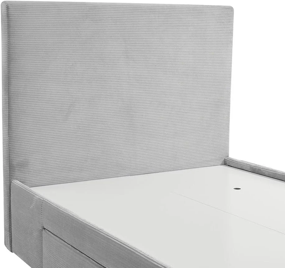 تخت خواب یک نفره نوجوان دانوب هوم مدل Wesley با ابعاد 120X200 به همراه کشو | طراحی مدرن و مستحکم، مبلمان تخت خواب یک نفره چوبی | تخت خواب های آرام و راحت، ابعاد: طول 218 x عرض 130 x ارتفاع 121 سانتی متر - خاکستری تیره