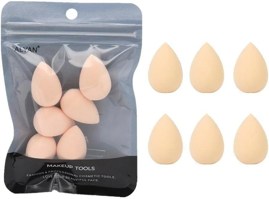 مجموعه 6 عددی مینی اسفنج آرایشی Jowxsx، اسفنج کوچک مخلوط کن آرایشی برای کرم پودر، پودر، کانسیلر، هایلایتر، سایه چشم، پاف و گوه