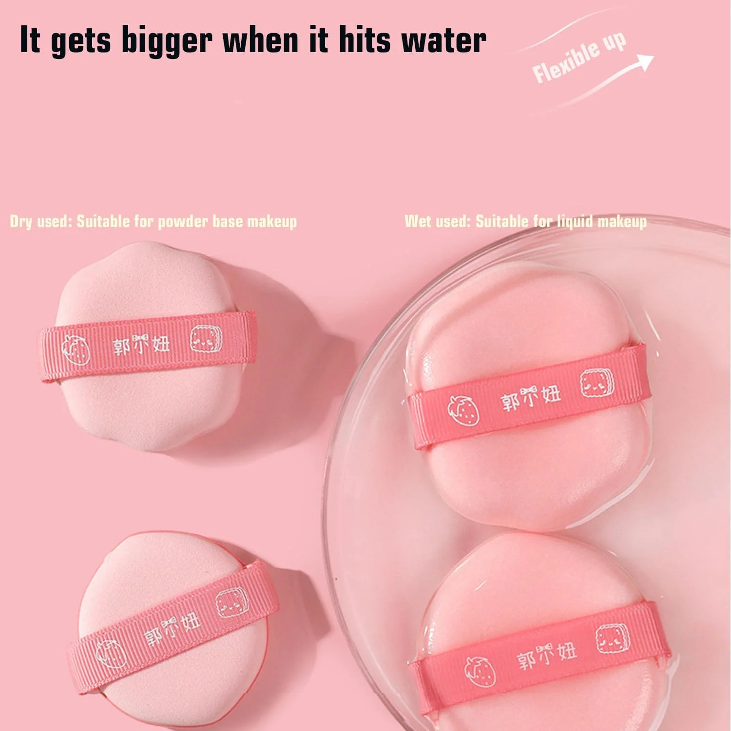 مجموعه پدهای آرایشی 5 عددی Jsofd، شامل پدهای نرم گرد و مثلثی، اسفنج های آرایشی با پد انگشتی کوچک، پد کوسن برای کرم پودر، پرایمر، رژگونه و کانسیلر (شامل 5 سایز)