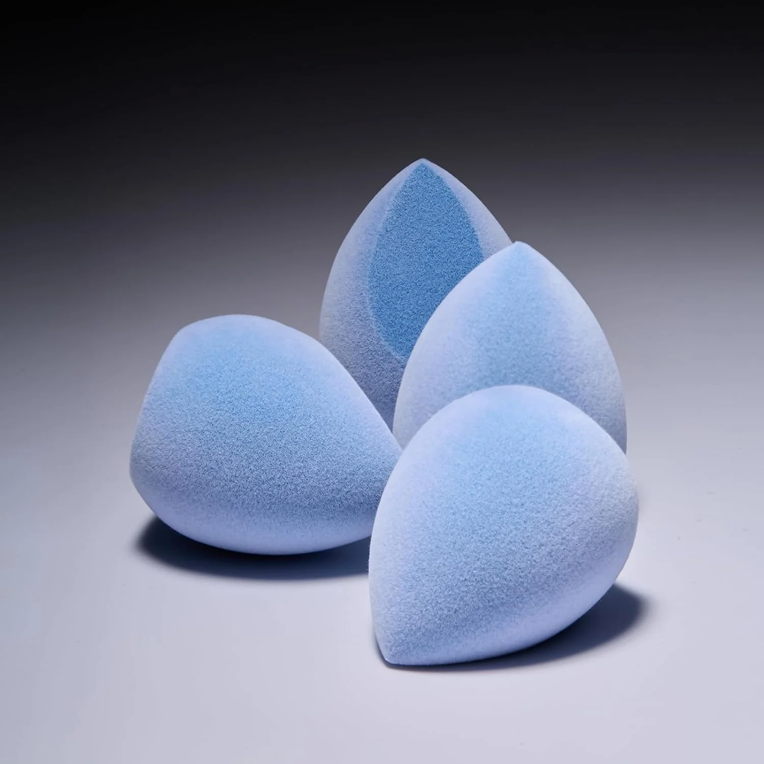 مجموعه اسفنج آرایشی میکروفایبر Juno & Co بسته 4 عددی، فناوری دولایه و ایجاد پوشش ایربراش، بلندر آرایشی برای کرم پودر، پودر و کرم