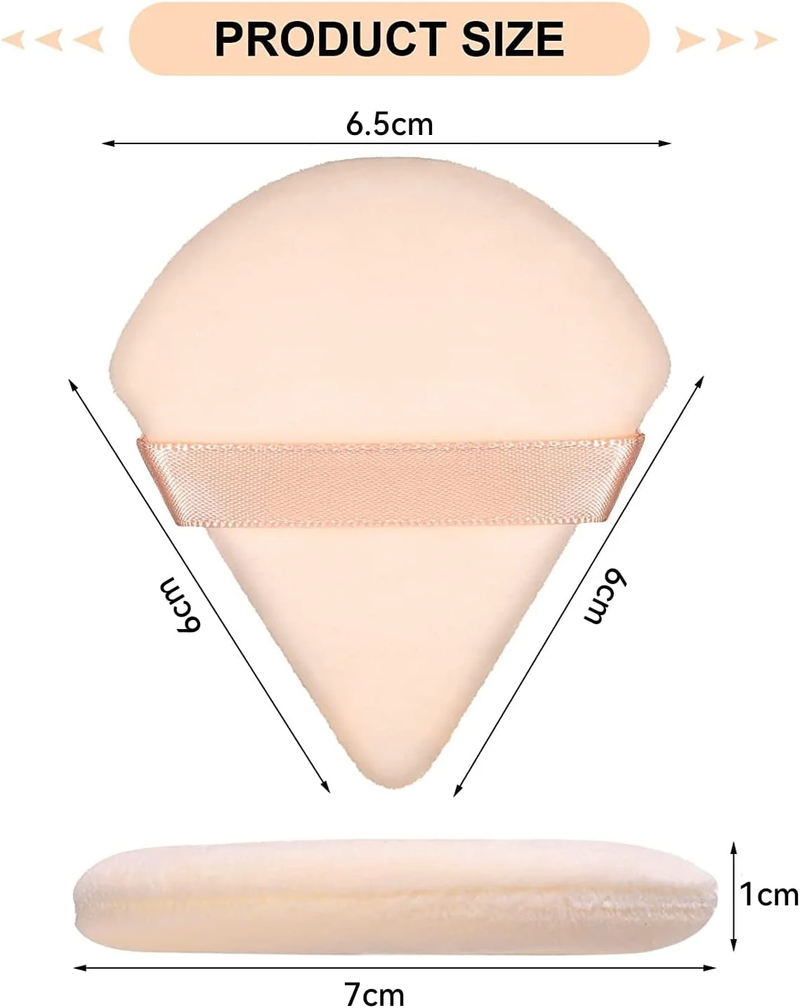 پدهای آرایشی مثلثی نرم JZS، بسته 12 عددی، پد مخملی برای پودر فیکس، پودر بدن، کرم پودر، اسفنج آرایشی، ابزار آرایشی مرطوب و خشک (مشکی، رنگ بدن، سفید)