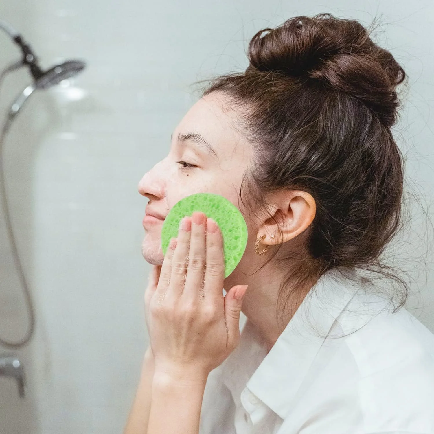 پدهای فشرده پاک کننده صورت KASTWAVE، پد اسفنجی شستشوی صورت در 4 رنگ، اسفنج های سلولزی لایه بردار آرایشی صورت برای پاک کردن آرایش (60 عدد 2.5 اینچی) پدهای فشرده پاک کننده صورت KASTWAVE، پد اسفنجی شستشوی صورت در 4 رنگ، اسفنج های سلولزی لایه بردار آرایشی صورت برای پاک کردن آرایش (60 عدد 2.5 اینچی)