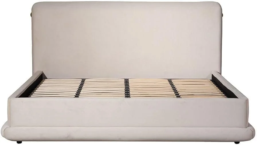 تخت خواب سوپر کینگ 200X200 دانوب هوم الحمرا | طراحی مدرن مبلمان قاب تخت خواب دو نفره چوبی | تخت خواب راحت (تشک شامل نمی شود) L245xW228xH122cm-بژ/برنجی تخت خواب سوپر کینگ 200X200 دانوب هوم الحمرا | طراحی مدرن مبلمان قاب تخت خواب دو نفره چوبی | تخت خواب راحت (تشک شامل نمی شود) L245xW228xH122cm-بژ/برنجی