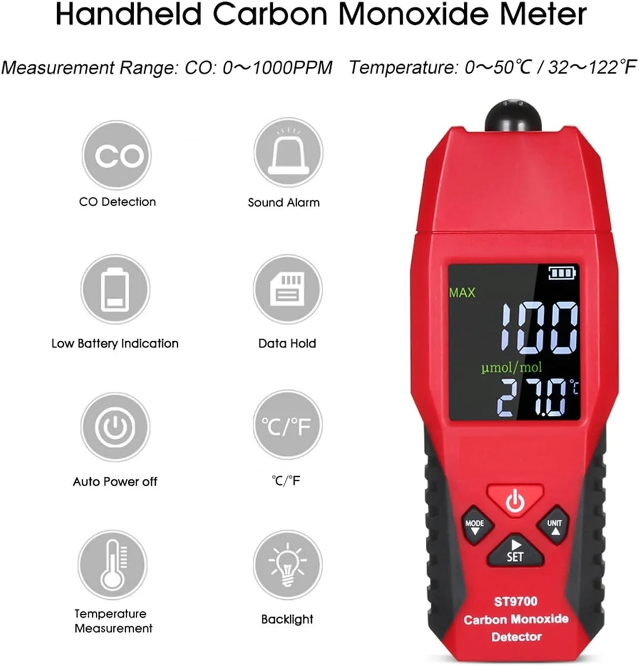 دستگاه های تشخیص گاز SJHDKLW 2 در 1 آنالایزر مونوکسید کربن دماسنج مانیتور کیفیت هوا سنسور نشت گاز با زنگ هشدار صوتی و نوری ردیاب نشت گاز دستگاه های تشخیص گاز SJHDKLW 2 در 1 آنالایزر مونوکسید کربن دماسنج مانیتور کیفیت هوا سنسور نشت گاز با زنگ هشدار صوتی و نوری ردیاب نشت گاز