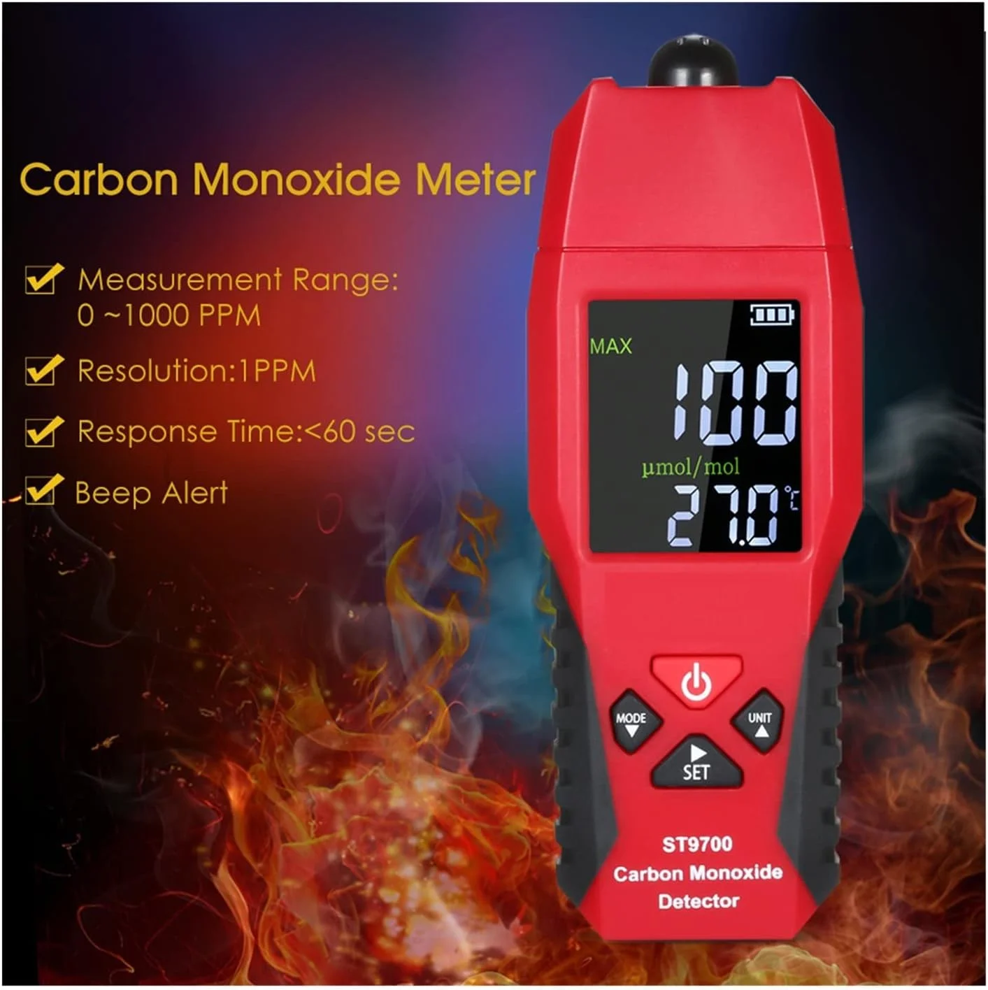 دستگاه های تشخیص گاز SJHDKLW 2 در 1 آنالایزر مونوکسید کربن دماسنج مانیتور کیفیت هوا سنسور نشت گاز با زنگ هشدار صوتی و نوری ردیاب نشت گاز دستگاه های تشخیص گاز SJHDKLW 2 در 1 آنالایزر مونوکسید کربن دماسنج مانیتور کیفیت هوا سنسور نشت گاز با زنگ هشدار صوتی و نوری ردیاب نشت گاز