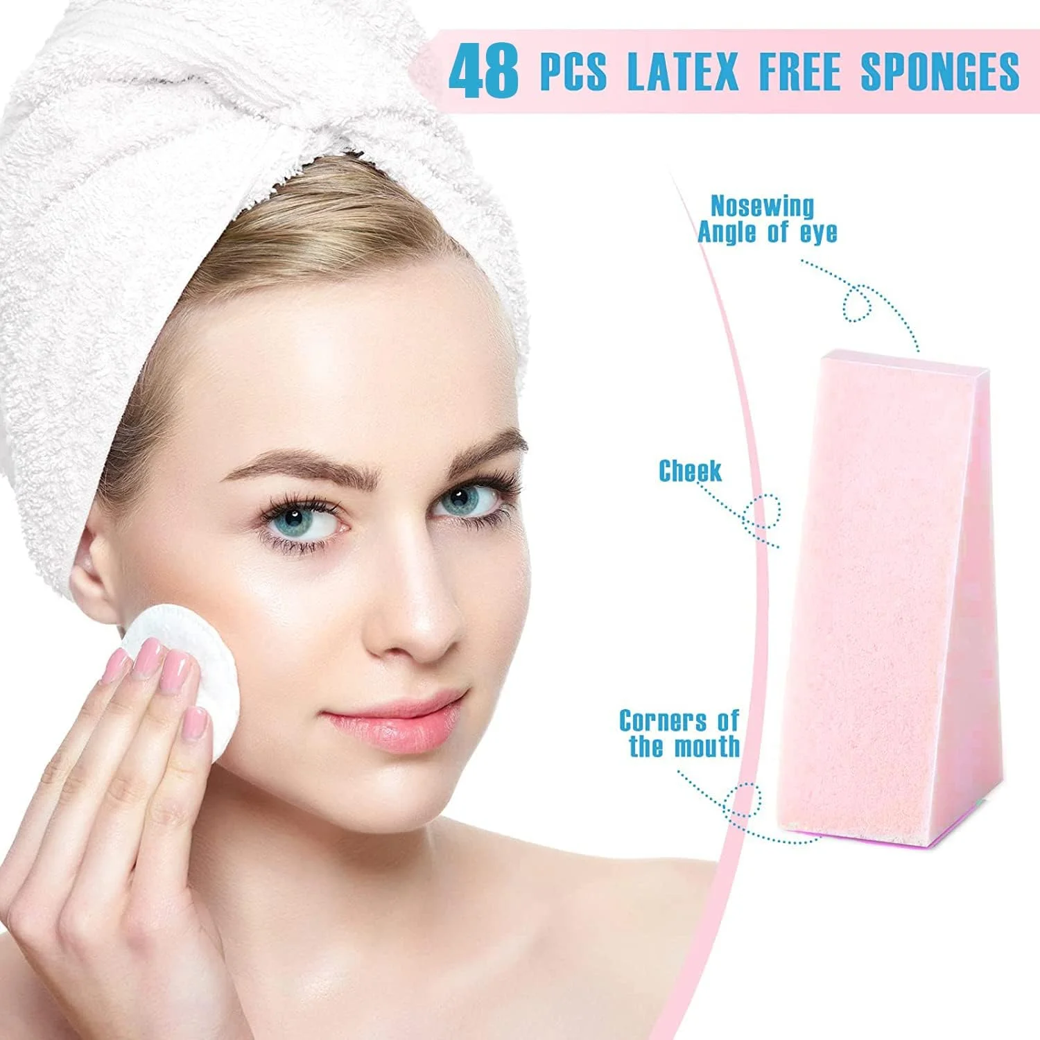 اسفنج های آرایشی مثلثی KASTWAVE، بسته 48 عددی، اسفنج فوم آرایشی، اسفنج طراحی ناخن، ابزار آرایش فونداسیون، پدهای آرایشی قابل استفاده مجدد برای بانوان (صورتی/سبز) اسفنج های آرایشی مثلثی KASTWAVE، بسته 48 عددی، اسفنج فوم آرایشی، اسفنج طراحی ناخن، ابزار آرایش فونداسیون، پدهای آرایشی قابل استفاده مجدد برای بانوان (صورتی/سبز)