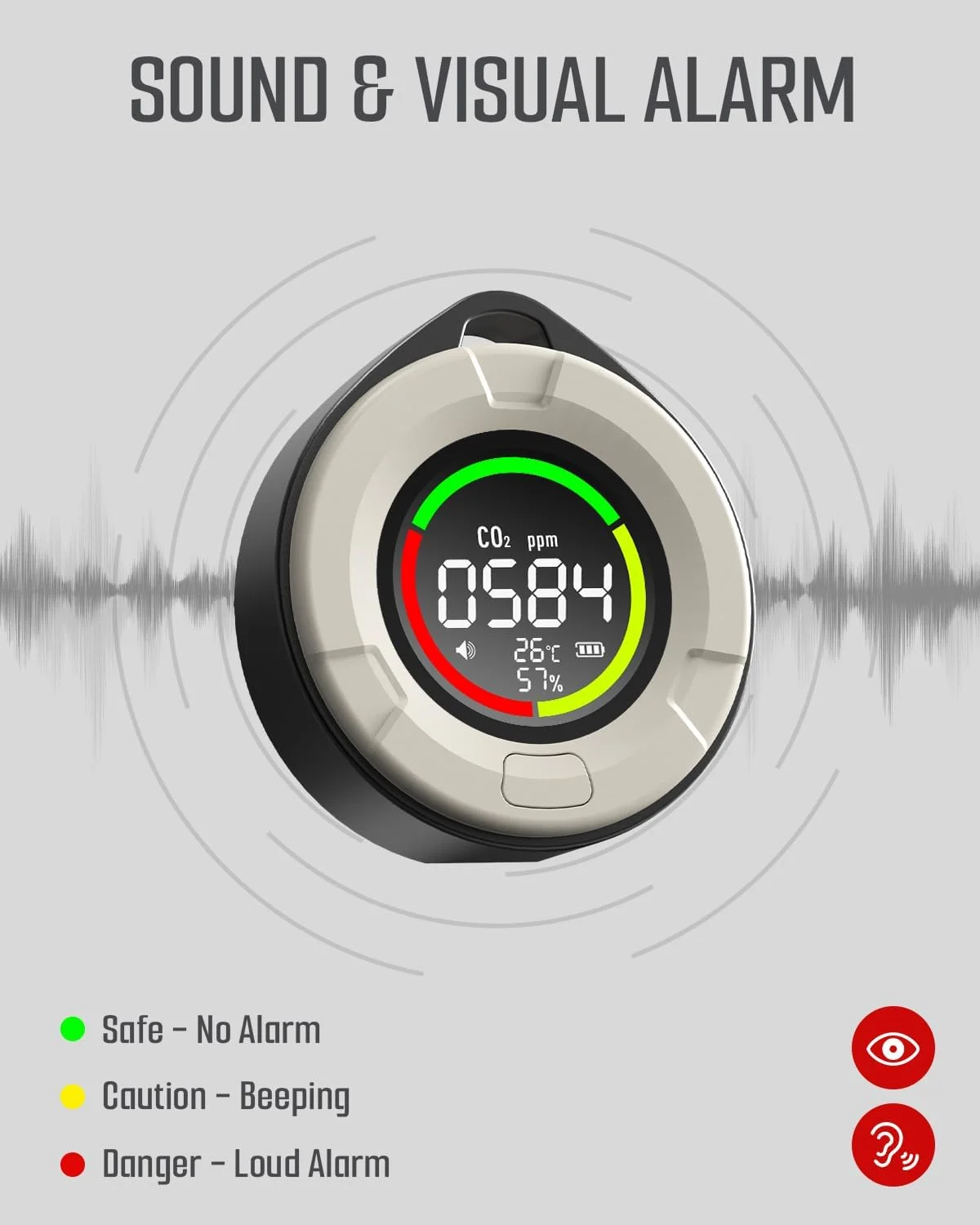دستگاه تشخیص گاز مونوکسید کربن و دی اکسید کربن قابل حمل GasDoc DS-100PRO مناسب سفر، ردیاب مغناطیسی 4 در 1 مونوکسید کربن و دی اکسید کربن، آلارم صوتی و تصویری، 3 روز آماده به کار، مانیتور CO و CO2 برای خانه، چادر، RV دستگاه تشخیص گاز مونوکسید کربن و دی اکسید کربن قابل حمل GasDoc DS-100PRO مناسب سفر، ردیاب مغناطیسی 4 در 1 مونوکسید کربن و دی اکسید کربن، آلارم صوتی و تصویری، 3 روز آماده به کار، مانیتور CO و CO2 برای خانه، چادر، RV