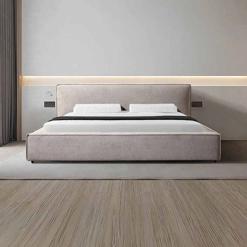 تخت خواب دو نفره دانوب هوم مدل دلانو 150X200 | طراحی مدرن و مقاوم، مبلمان قاب تخت خواب چوبی | تخت خواب های آرام و راحت، ابعاد 234x198x87 سانتی متر - قهوه ای روشن تخت خواب دو نفره دانوب هوم مدل دلانو 150X200 | طراحی مدرن و مقاوم، مبلمان قاب تخت خواب چوبی | تخت خواب های آرام و راحت، ابعاد 234x198x87 سانتی متر - قهوه ای روشن